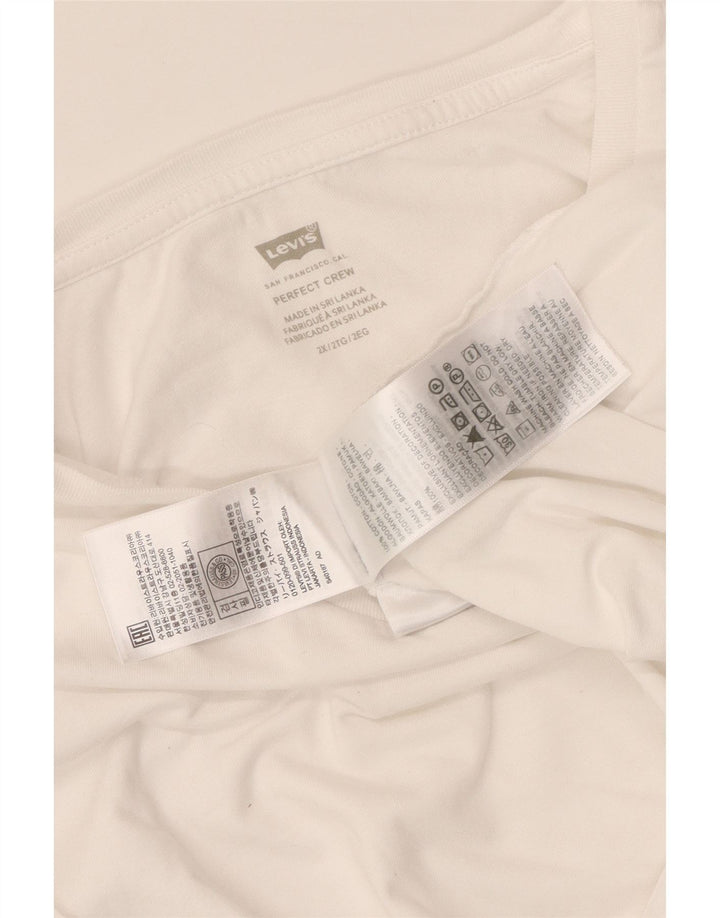 Tricou LEVI'S Perfect Crew pentru femei, UK 20 2XL, bumbac alb