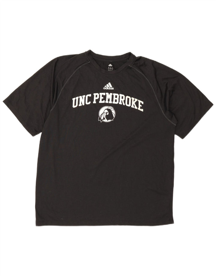 Tricou cu grafic pentru bărbați Adidas UNC Pembroke Top mare poliester negru