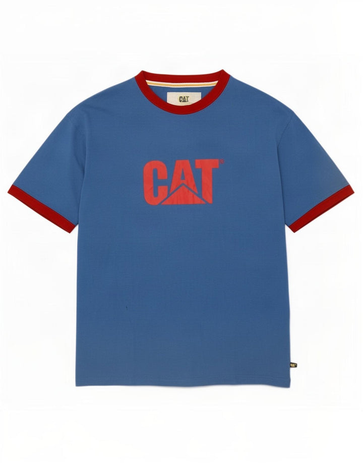 Tricou grafic pentru bărbați Caterpillar Top XL poliester albastru