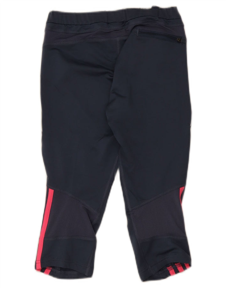 Leggings Adidas Response Capri pentru femei UK 12 Medium Bleumarin Poliester