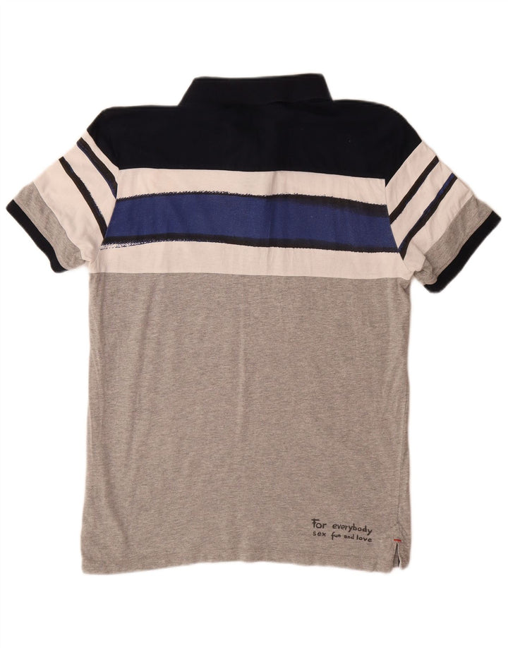 Tricou polo Desigual pentru bărbați, mare, gri, bumbac