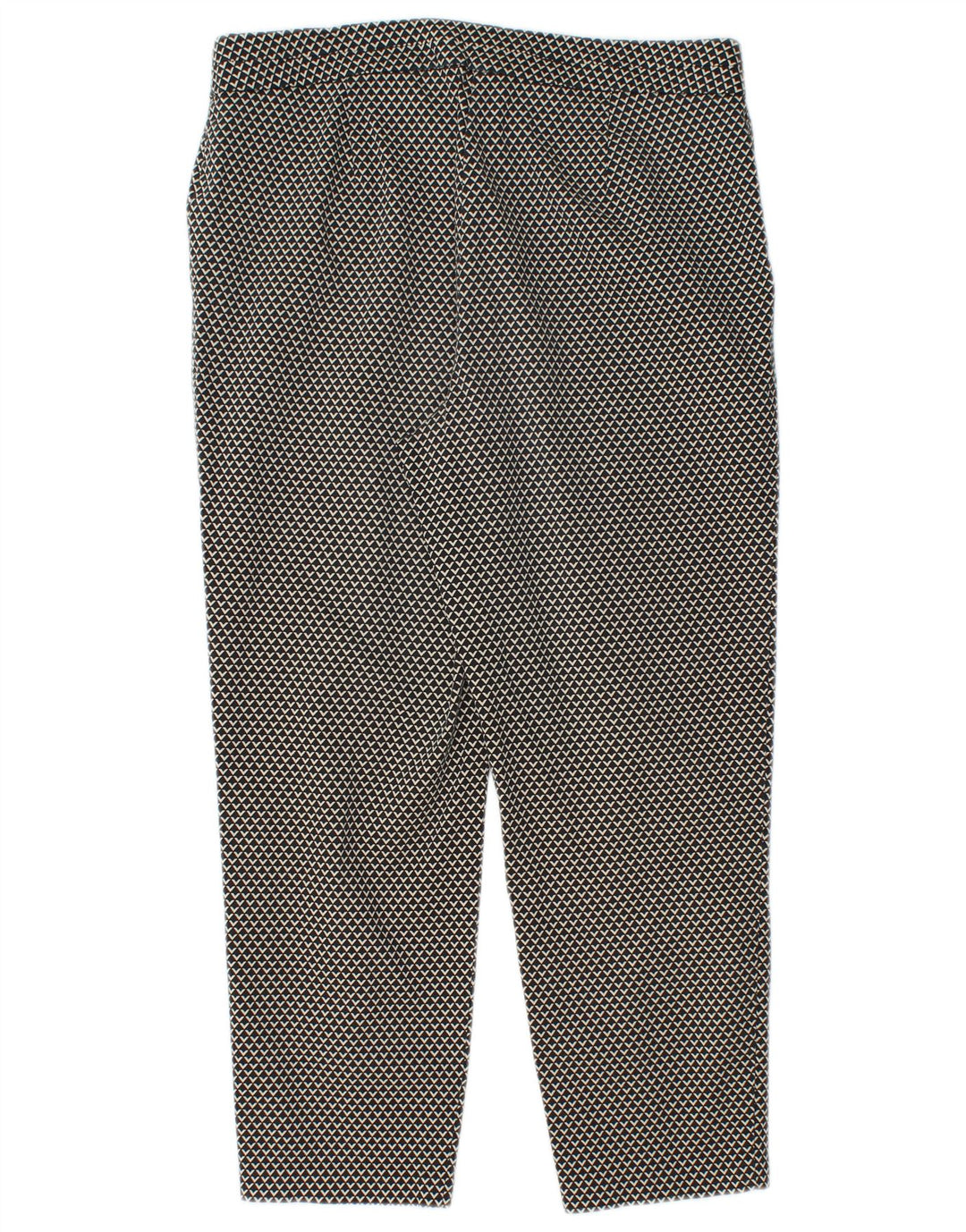 Pantaloni Capri pentru femei Marks & Spencer UK 12 Medium W28 L22 Black Geometric