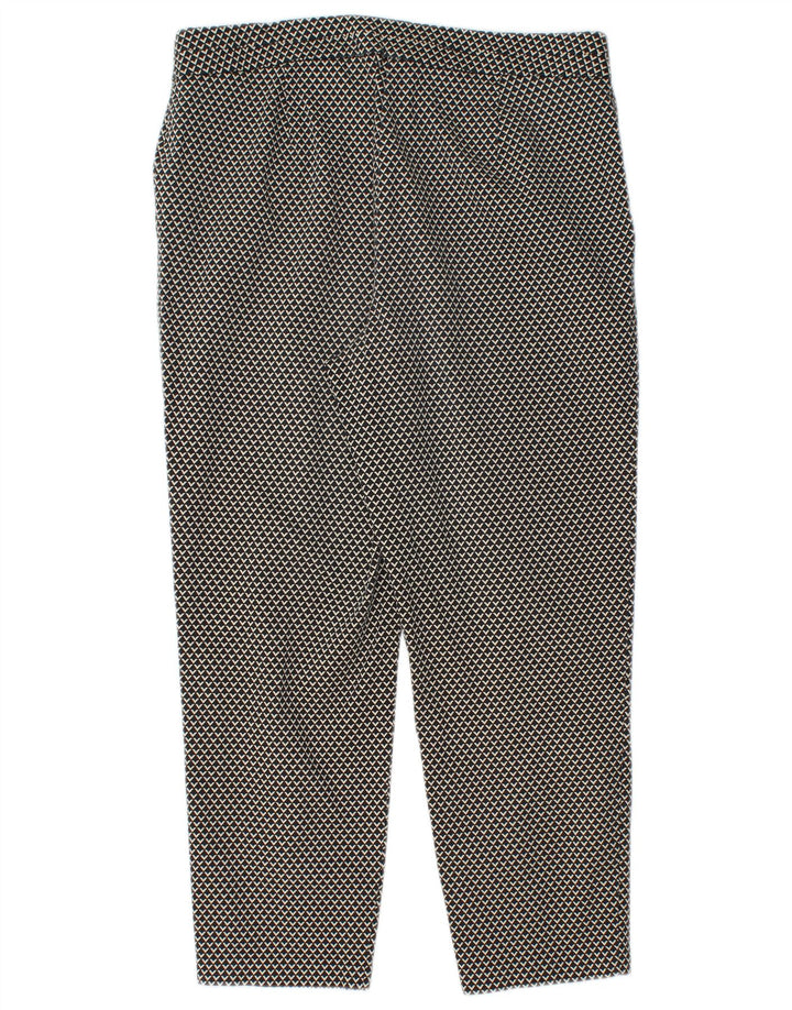 Pantaloni Capri pentru femei Marks & Spencer UK 12 Medium W28 L22 Black Geometric