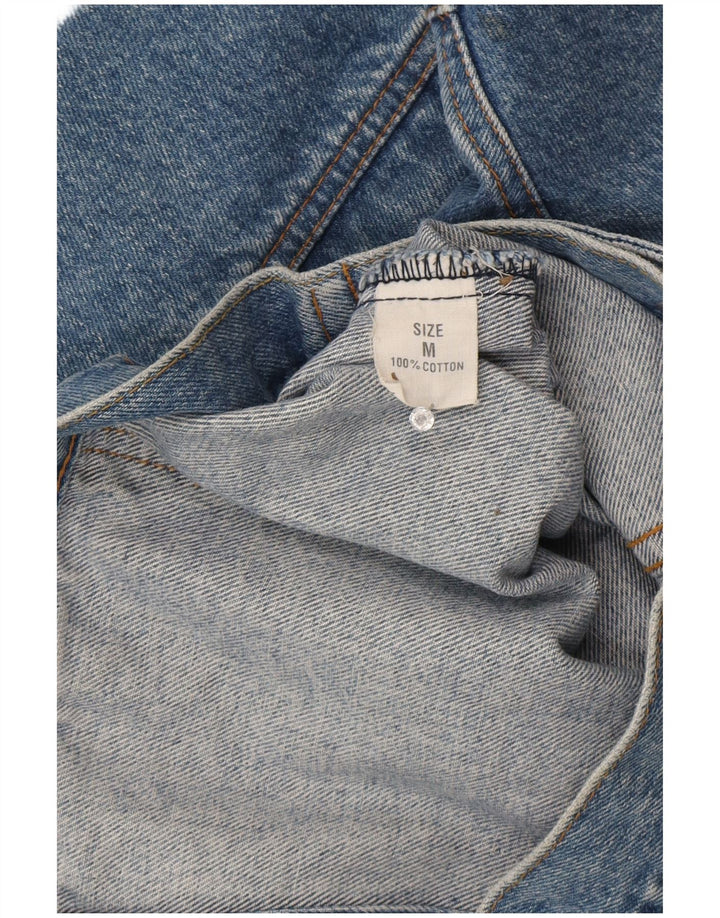 Jachetă de blugi supradimensionată pentru femei vintage UK 14, bumbac albastru mediu