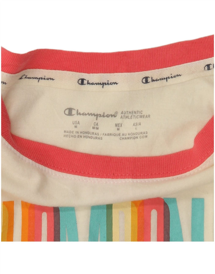 Tricou crop pentru femei CHAMPION Top UK 14 Medium White Colorblock