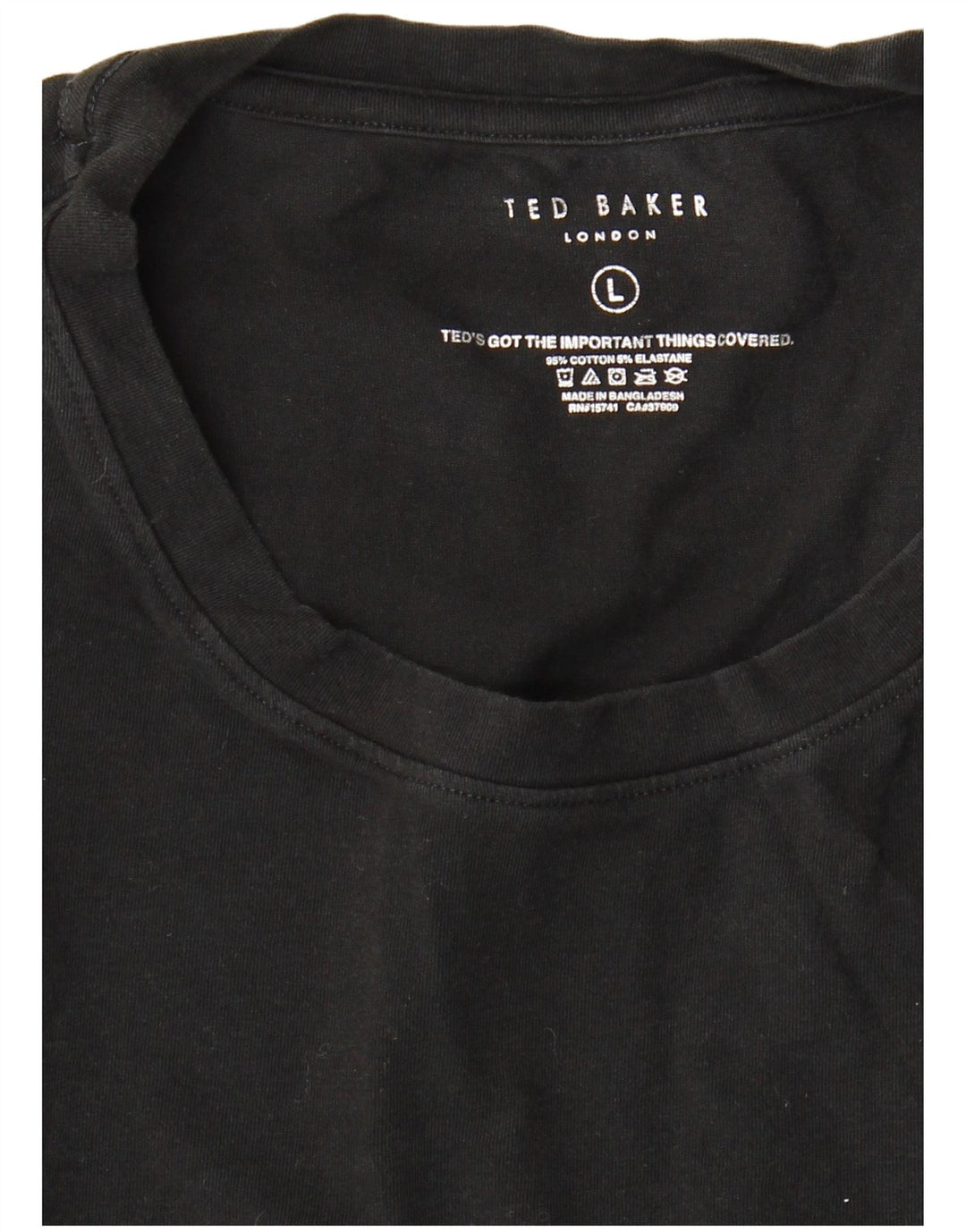 Tricou Ted Baker pentru bărbați Top mare din bumbac negru