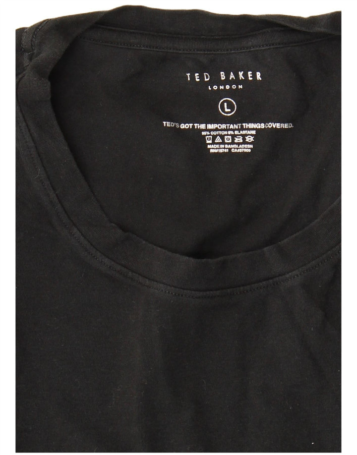 Tricou Ted Baker pentru bărbați Top mare din bumbac negru