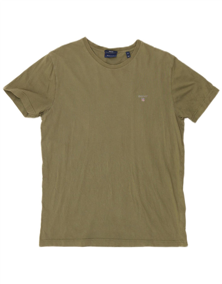 Gant Bărbați Regular Tricou Top Mediu Kaki Bumbac