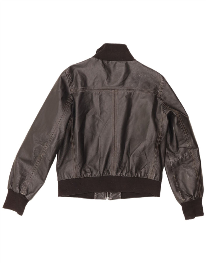 Jachetă Bomber din piele pentru femei Conbipel IT 48 XL negru colorblock