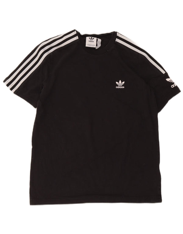 Adidas Mens T-Shirt Top Medium Black Cotton