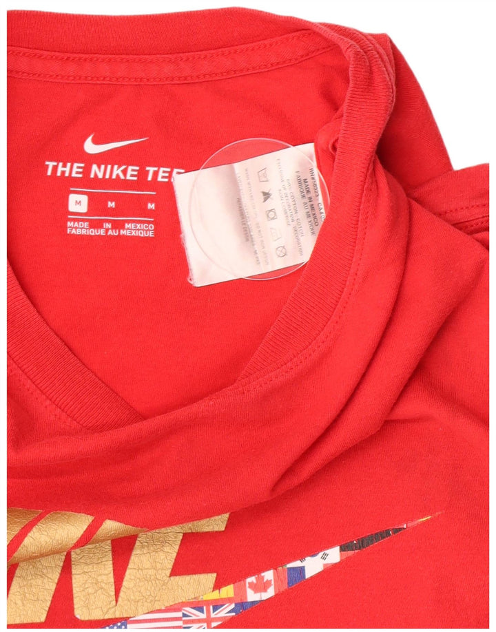Tricou grafic pentru bărbați Nike Top, bumbac roșu mediu