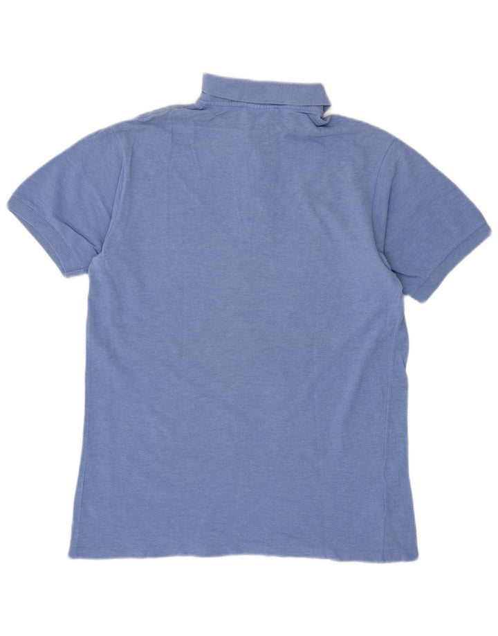 Tricou polo Lacoste pentru bărbați, mărimea 4, bumbac albastru mediu