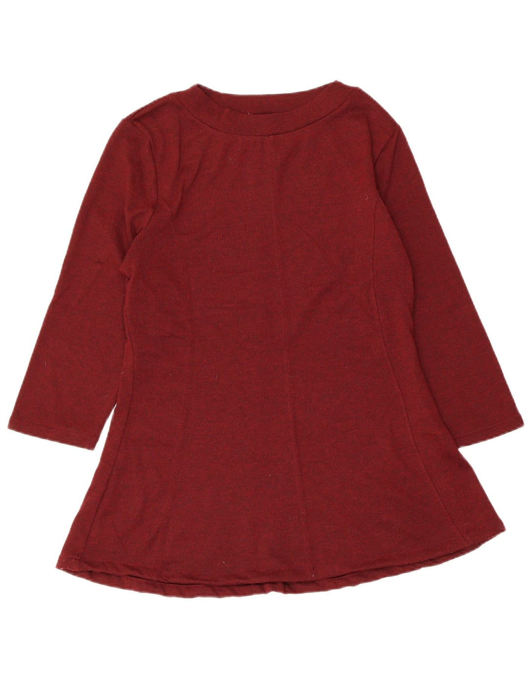 MARKS & SPENCER Bluză cu mâneci 3/4 pentru femei UK 12 Medium Burgundy Flecked