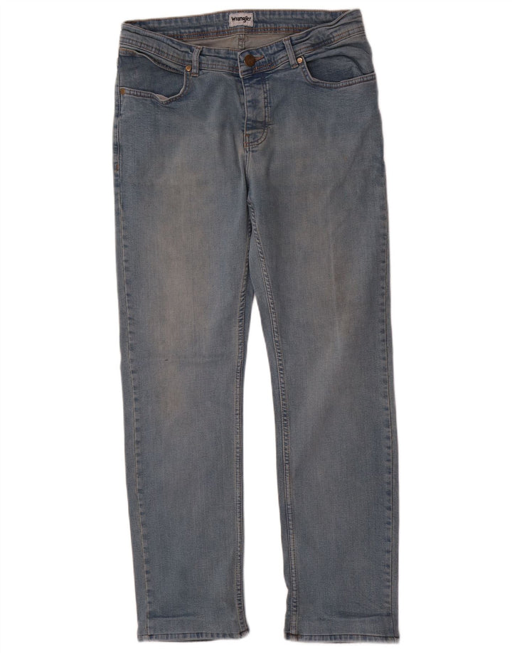 Blugi drepti pentru bărbați Wrangler W34 L31 Bumbac albastru