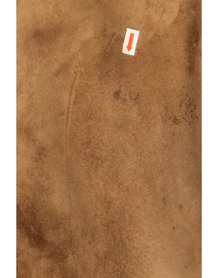 Palton din shearling vintage pentru femei IT 44 maro mediu din shearling clasic