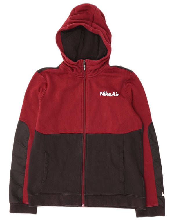 Pulover Nike Air Zip pentru băieți 13-14 ani XL Burgundy Colorblock