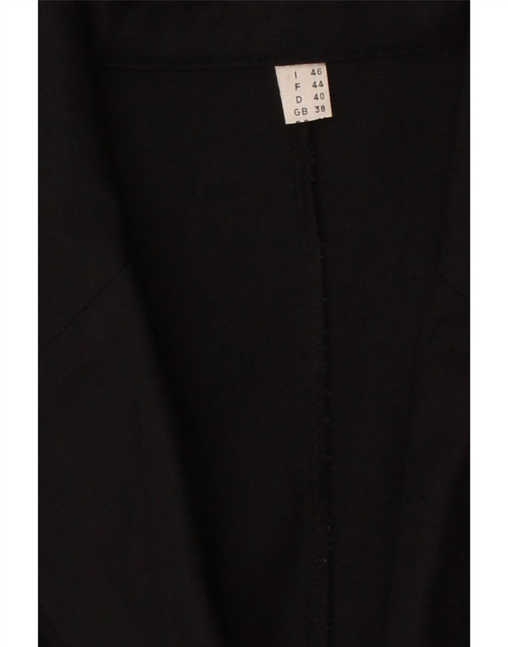 VINTAGE Womens Short Sleeve Blazer Jacket IT 46 Large Black Colourblock Vintage Vintage and Second-Hand Vintage from Messina Hembry 