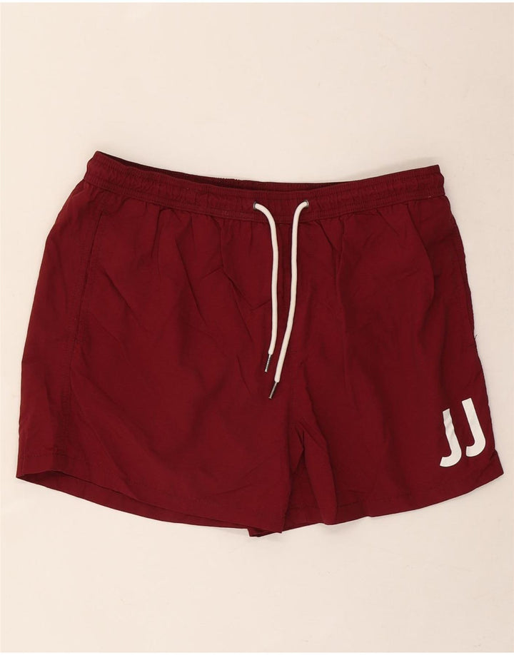 Pantaloni scurți de înot cu grafică Jack & Jones pentru bărbați, mari din poliester burgundă