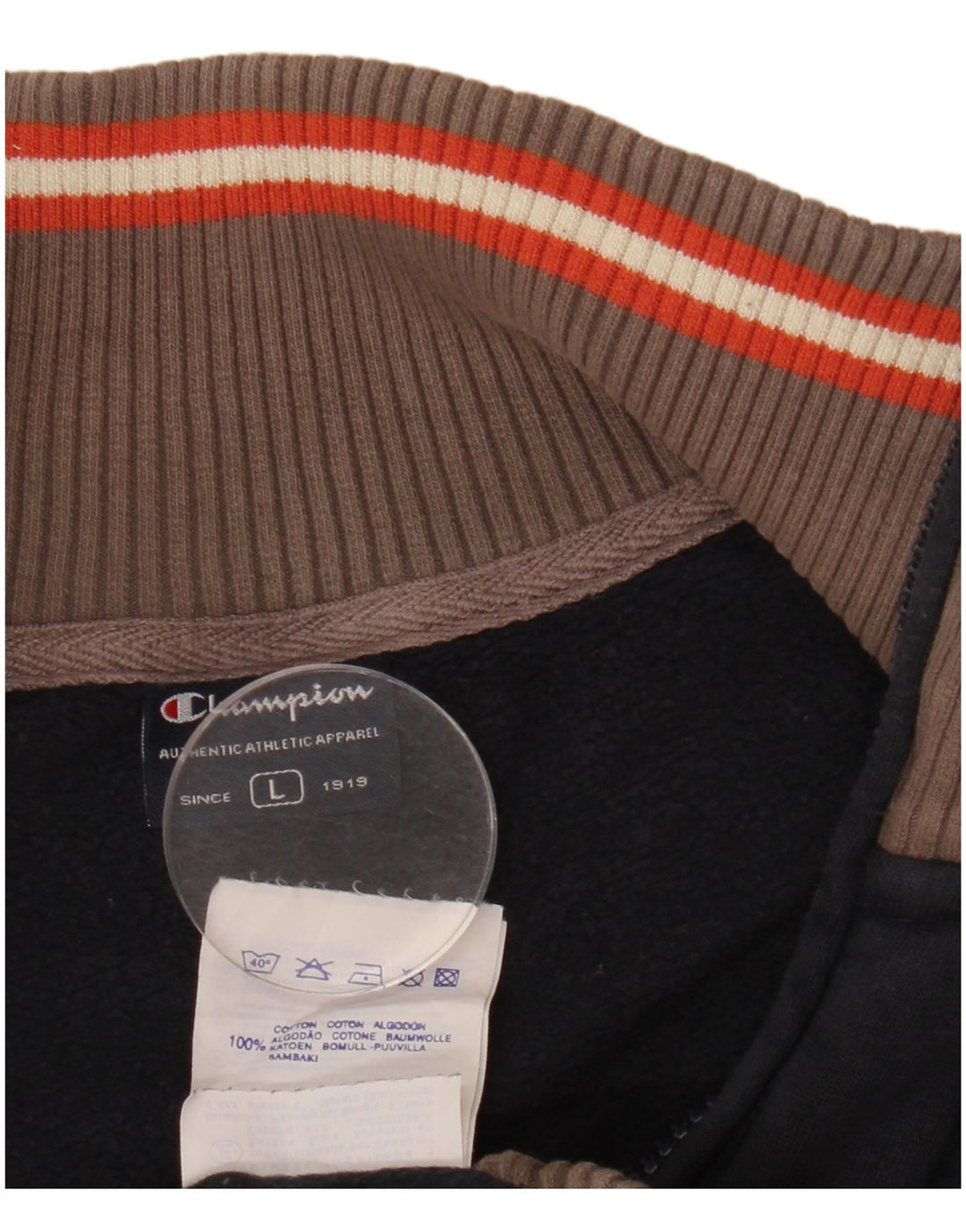 Chanorac pentru bărbați CHAMPION, cu fermoar, cu gât, pulover mare, albastru bleumarin