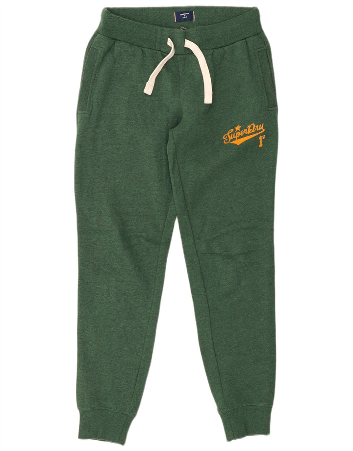 SUPERDRY Pantaloni de trening grafic pentru femei Pantaloni de jogging UK 12 Medium Green