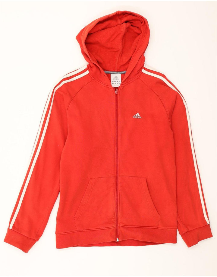 Pulover Adidas pentru bărbați, cu fermoar, bumbac, roșu