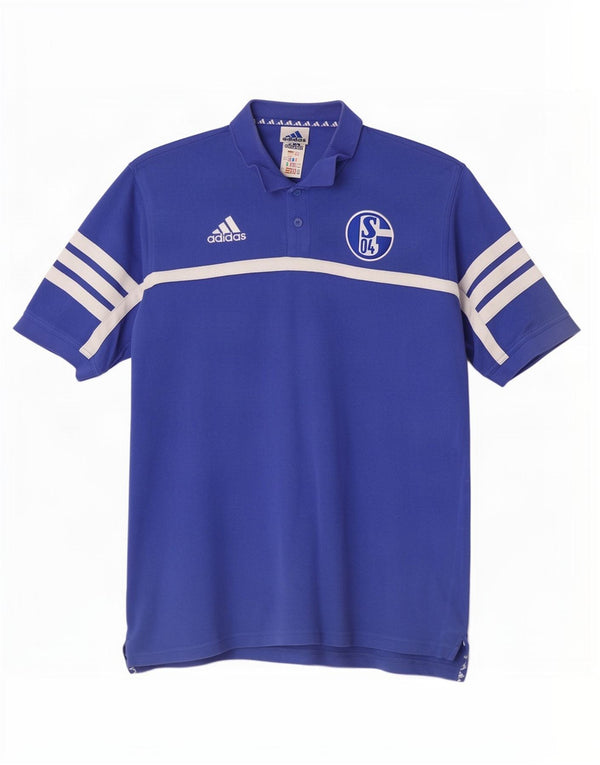 Tricou polo Adidas pentru bărbați Marea Britanie 38/40, bumbac color bloc albastru mediu