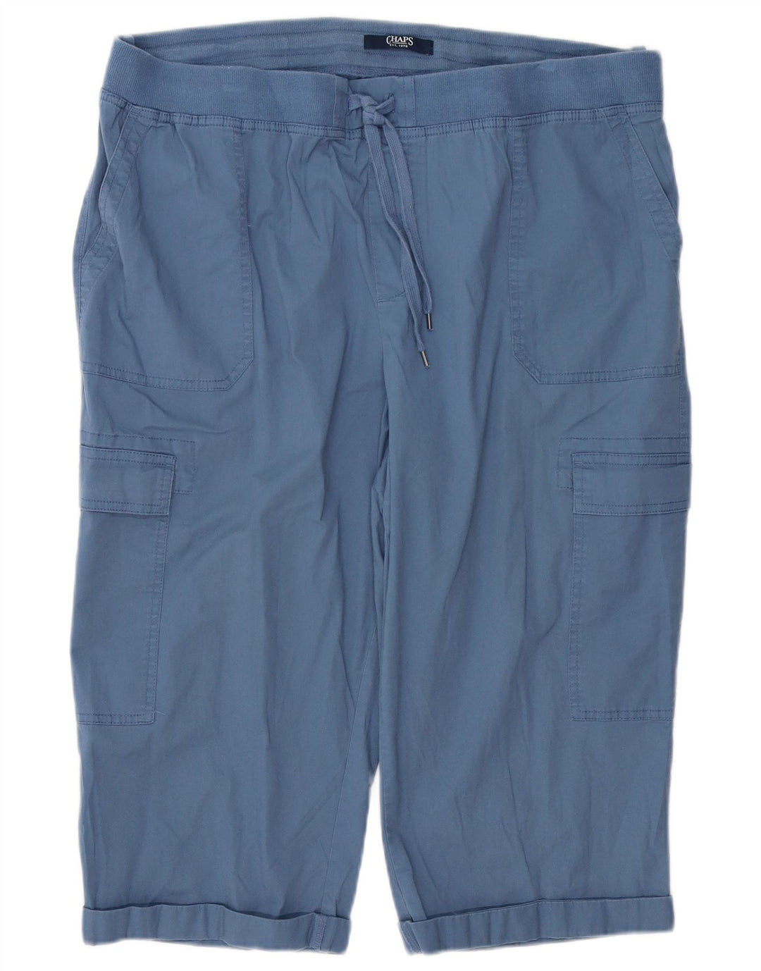 Pantaloni capri cargo pentru femei CHAPS 2XL W42 L19 bumbac albastru