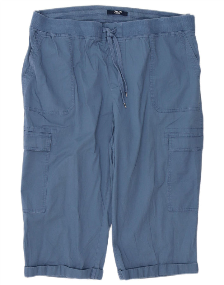 Pantaloni capri cargo pentru femei CHAPS 2XL W42 L19 bumbac albastru