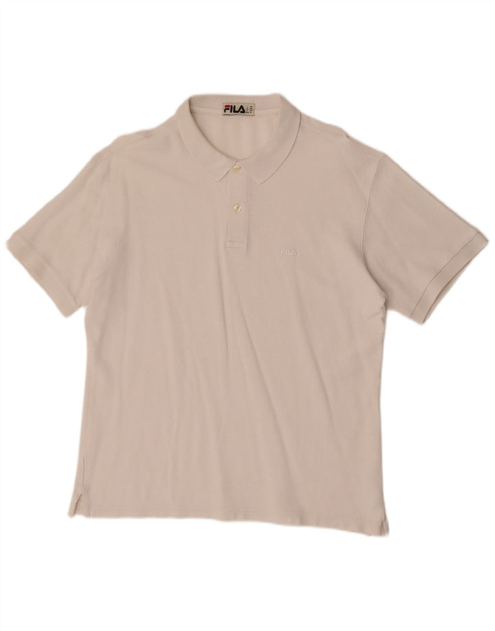 Tricou polo Fila pentru bărbați, alb mediu