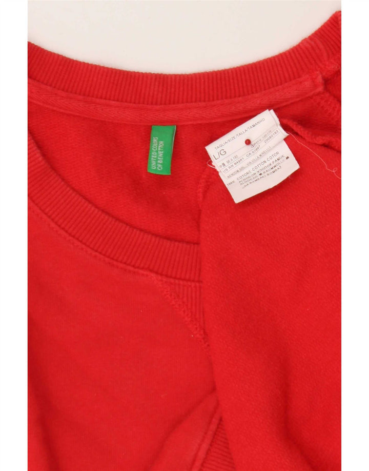 Pulover pentru bărbați Benetton Pulover mare, roșu, bumbac