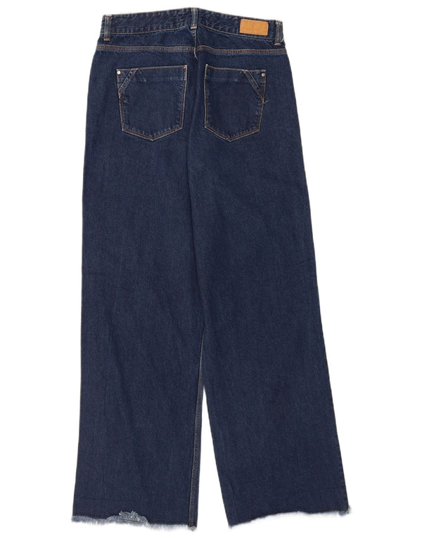 Blugi pentru femei Zara cu picioare late EU 38 Mici L28 L31 Bumbac bleumarin