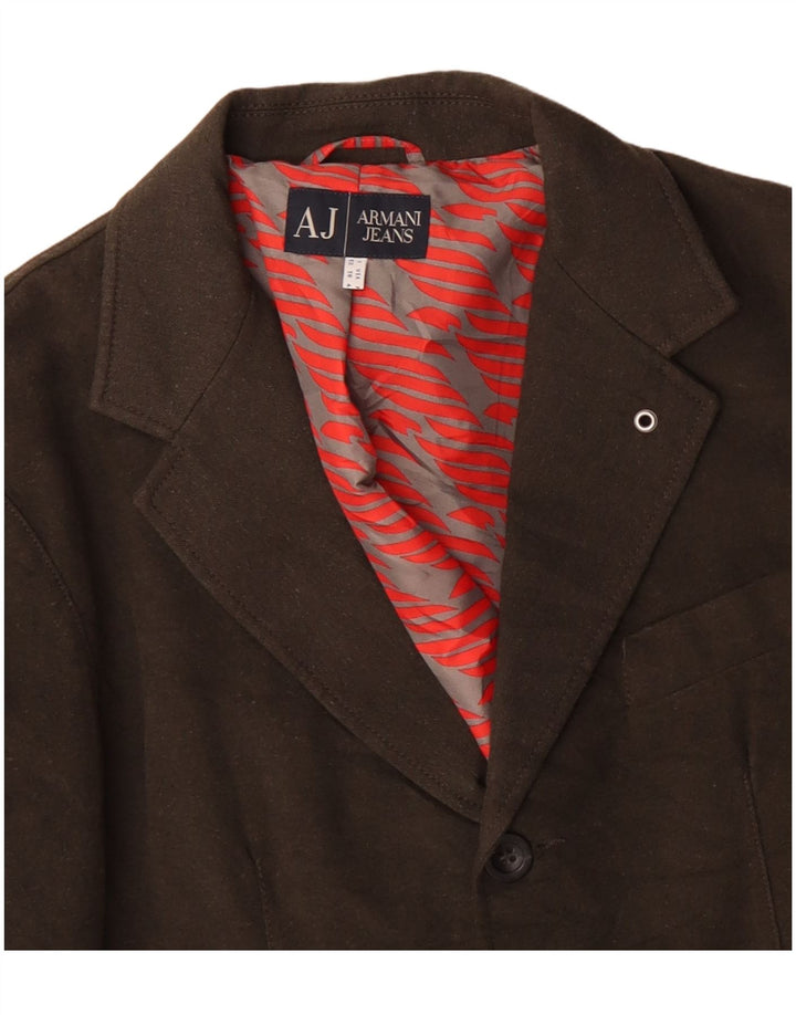 ARMANI JEANS Jachetă pentru bărbați cu 2 nasturi IT 52 Bumbac kaki mare