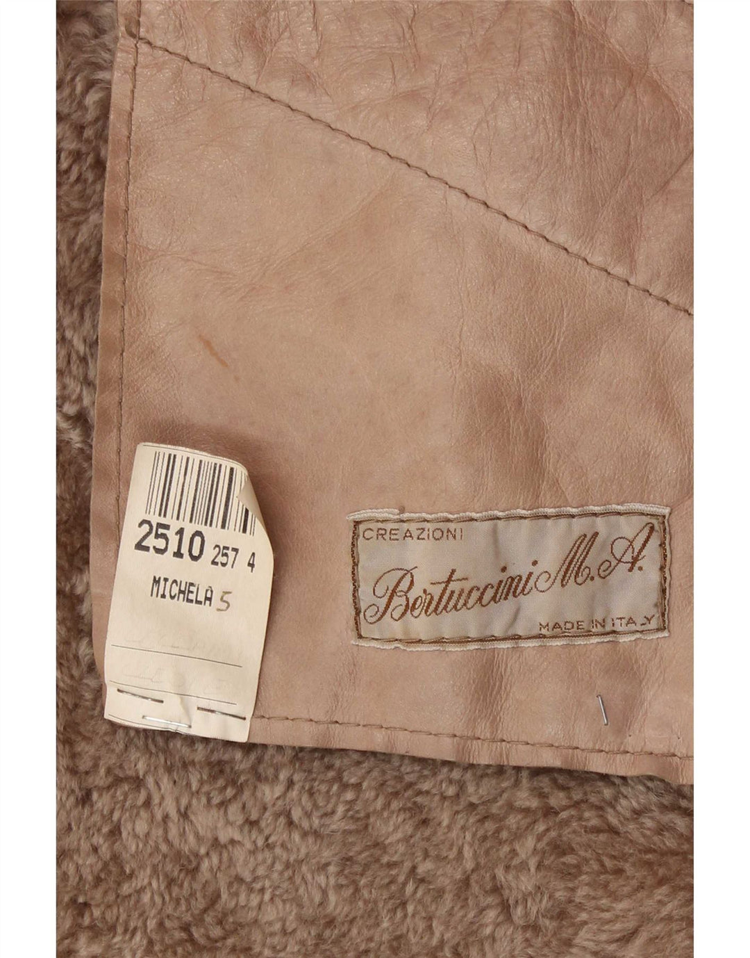 Jachetă vintage pentru femei din shearling UK 12 Medium Brown Classic
