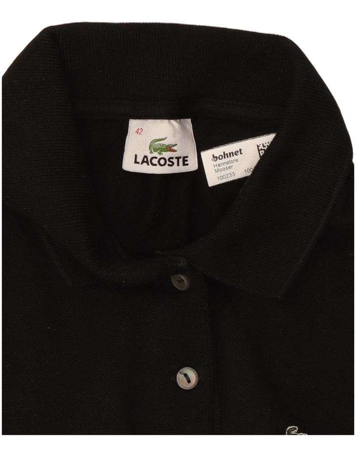 Tricou polo Lacoste pentru femei Mărimea 42, mare, negru, bumbac