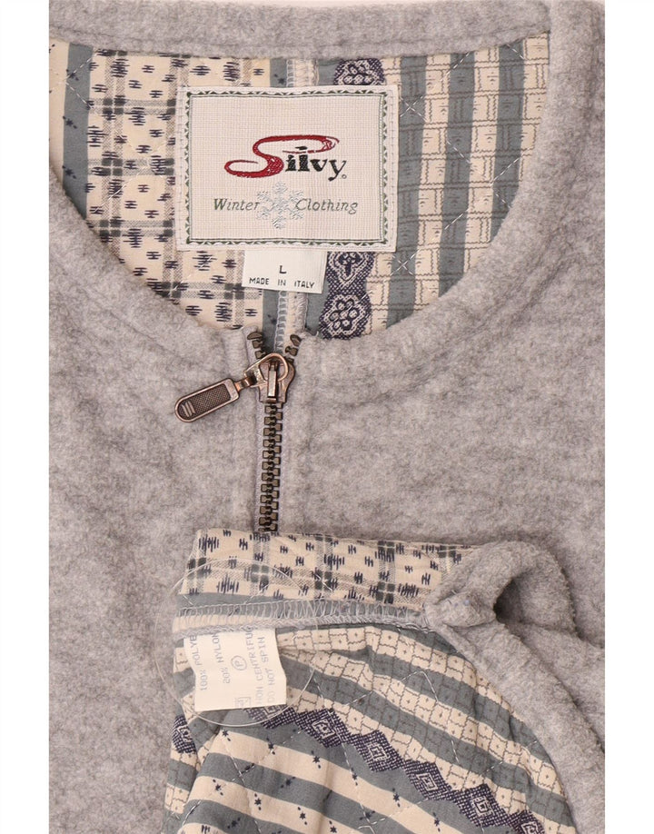 Gilet pentru bărbați Silvy din fleece UK 40, mare, gri, poliester