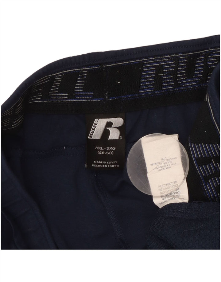 Pantaloni de trening pentru bărbați Russell Athletic 3XL, bleumarin, raion