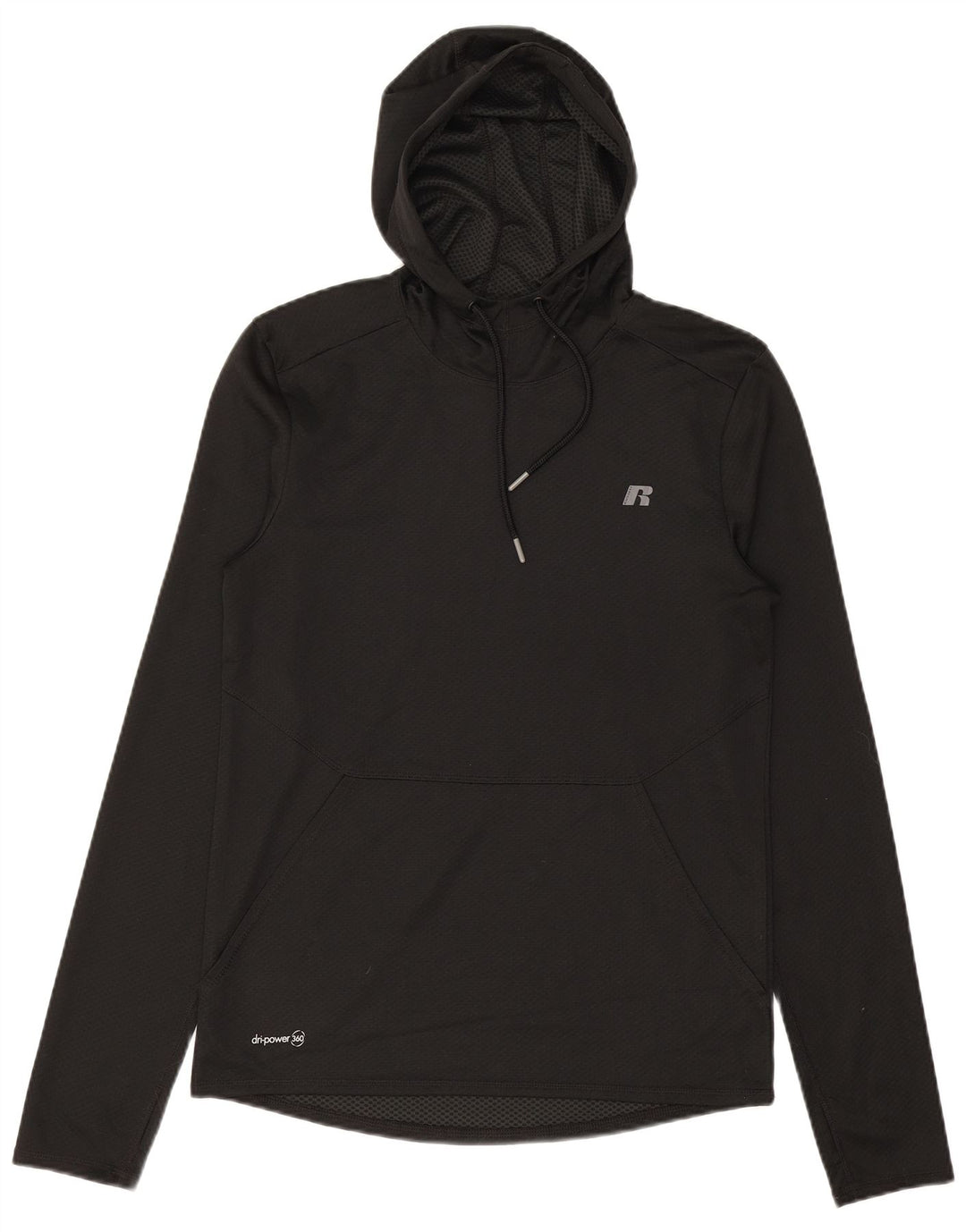 Russell Athletic Top pentru bărbați cu mânecă lungă UK 34/36 Poliester negru mic