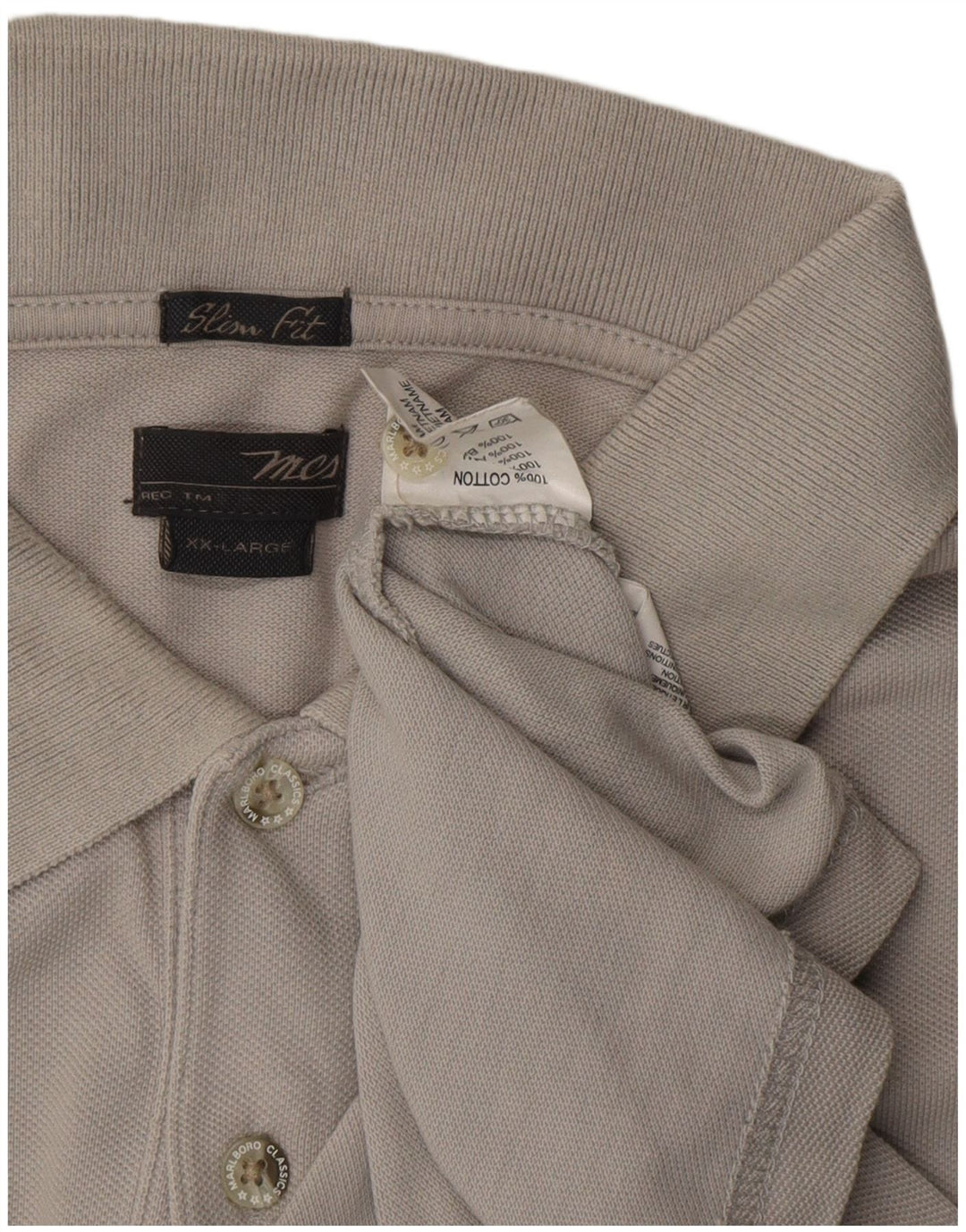 MARLBORO CLASSICS Tricou polo pentru bărbați, 2XL, gri bumbac