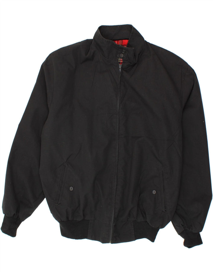 VINTAGE Mens Bomber Jacket UK 42 XL Black Vintage Vintage and Second-Hand Vintage from Messina Hembry 
