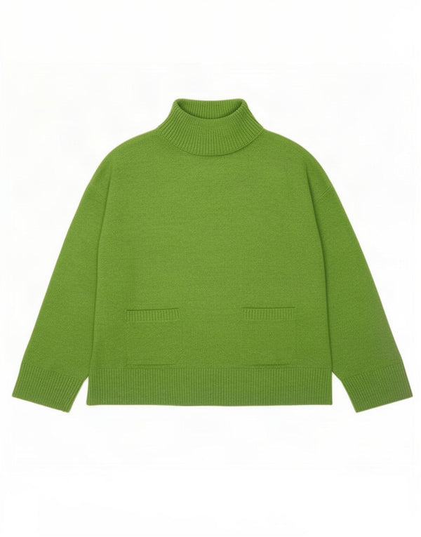 Pulover cu gât țestoasă pentru femei Marks & Spencer UK 14 verde mediu