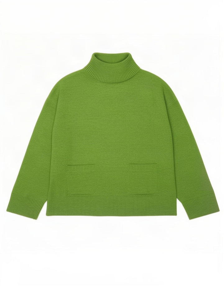 Pulover cu gât țestoasă pentru femei Marks & Spencer UK 14 verde mediu