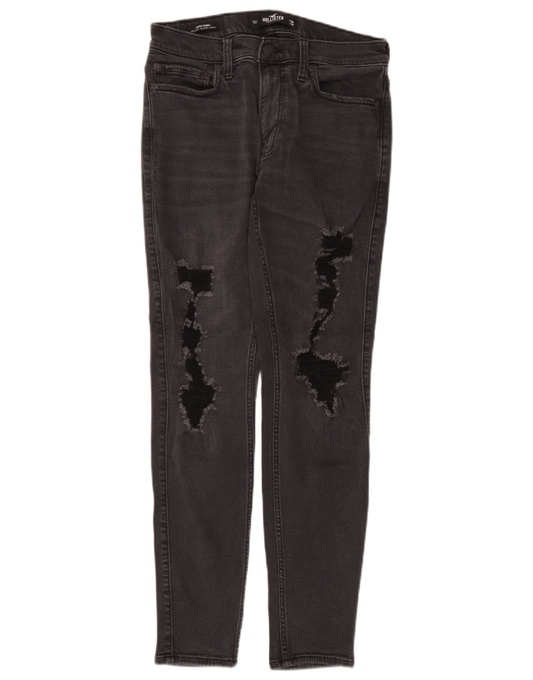 Blugi Hollister pentru bărbați distressed slim W30 L30 bumbac gri