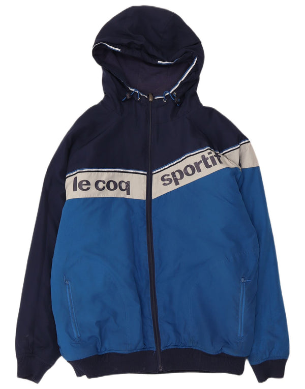 Jachetă bomber grafică pentru bărbați Le Coq Sportif UK 38 Medium Blue Colorblock