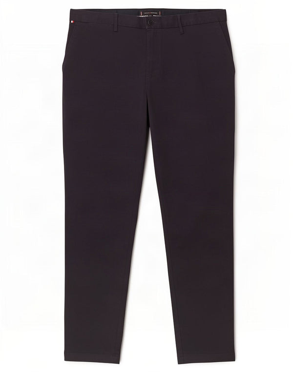 Pantaloni chino drepți pentru bărbați Tommy Hilfiger W36 L32 bumbac bleumarin