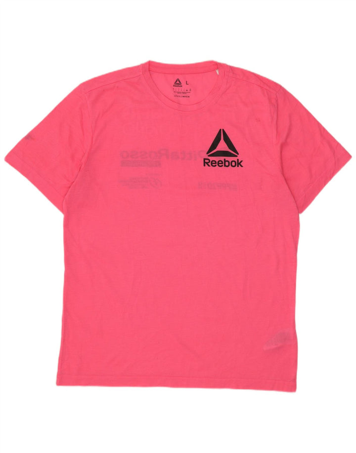 Tricou grafic pentru bărbați Reebok Top mare poliester roz