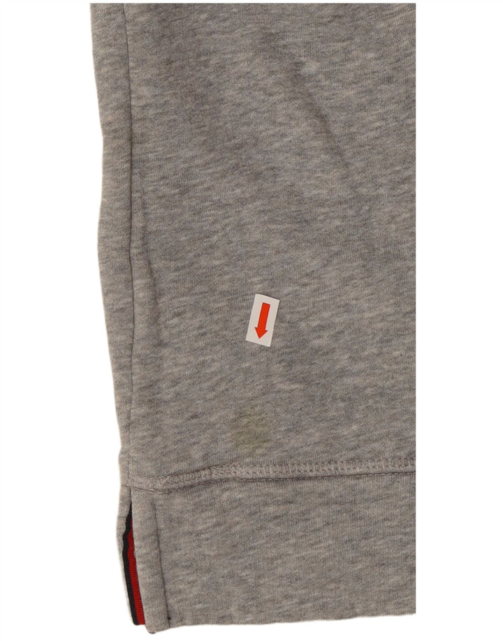 TOMMY HILFIGER Pulover supradimensionat cu capota cu grafic pentru femei UK 14 Medium Gri