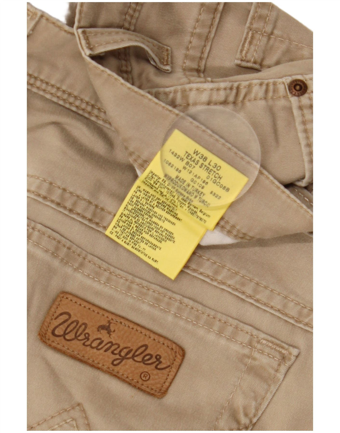 WRANGLER Pantaloni casual drepti pentru bărbați Texas Stretch W38 L30 bumbac bej