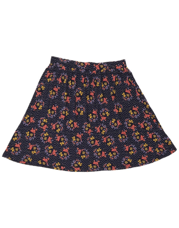 Fusta în formă de A pentru femei Fat Face UK 12 Medium W30 Vâscoză florală multicoloră