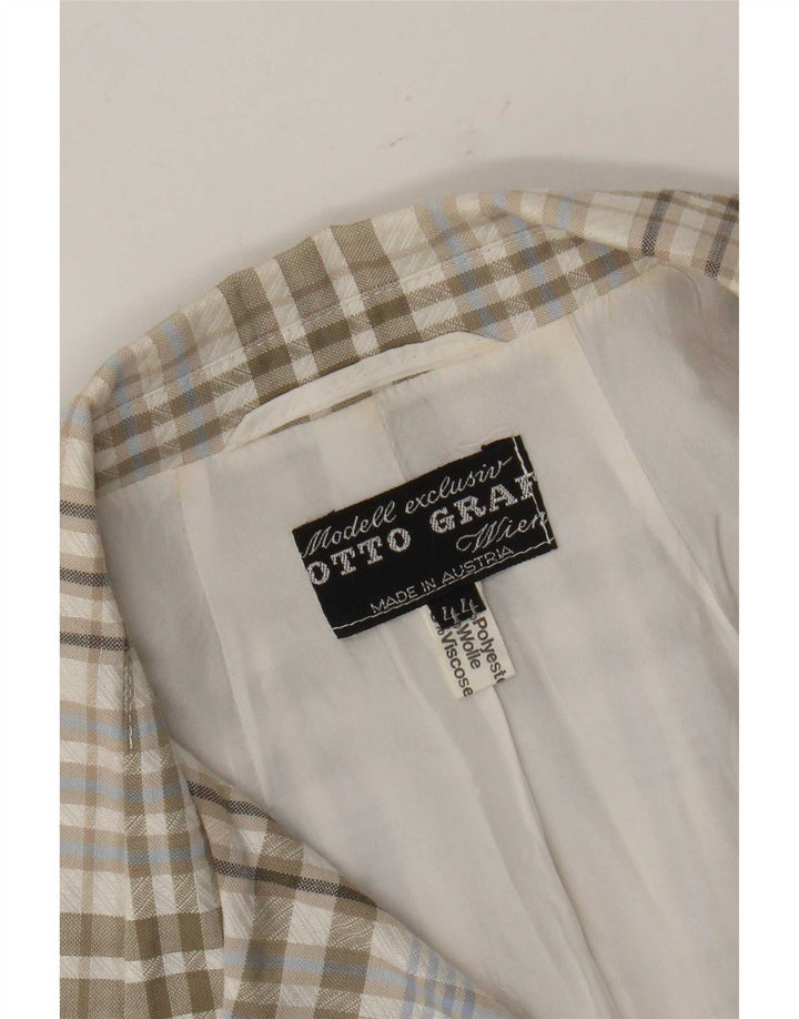 Bomber Vintage pentru femei IT 44 Poliester cu carouri verde mediu