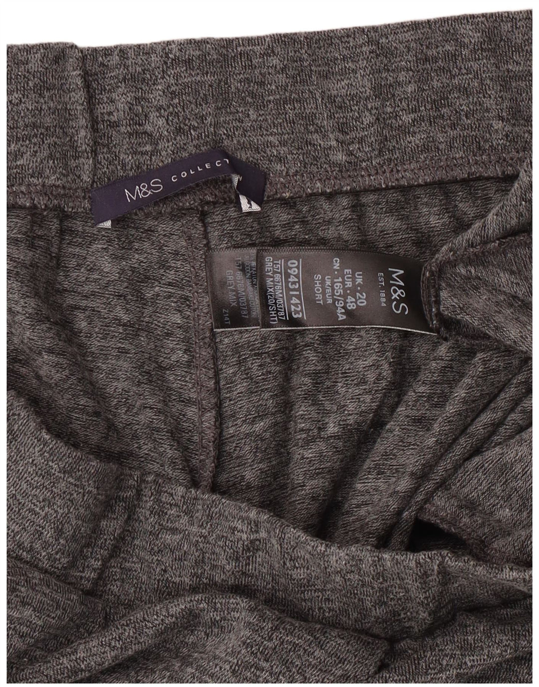 Pantaloni de trening pentru femei Marks & Spencer UK 20 2XL Poliester cu pături gri